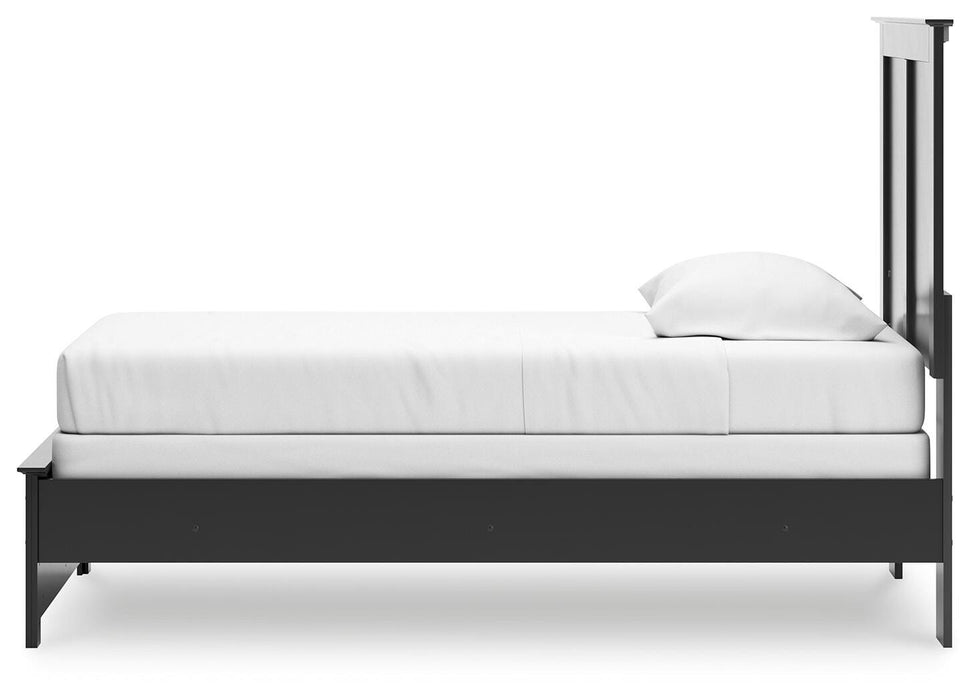 Maribel Twin Panel Bed and Nightstand