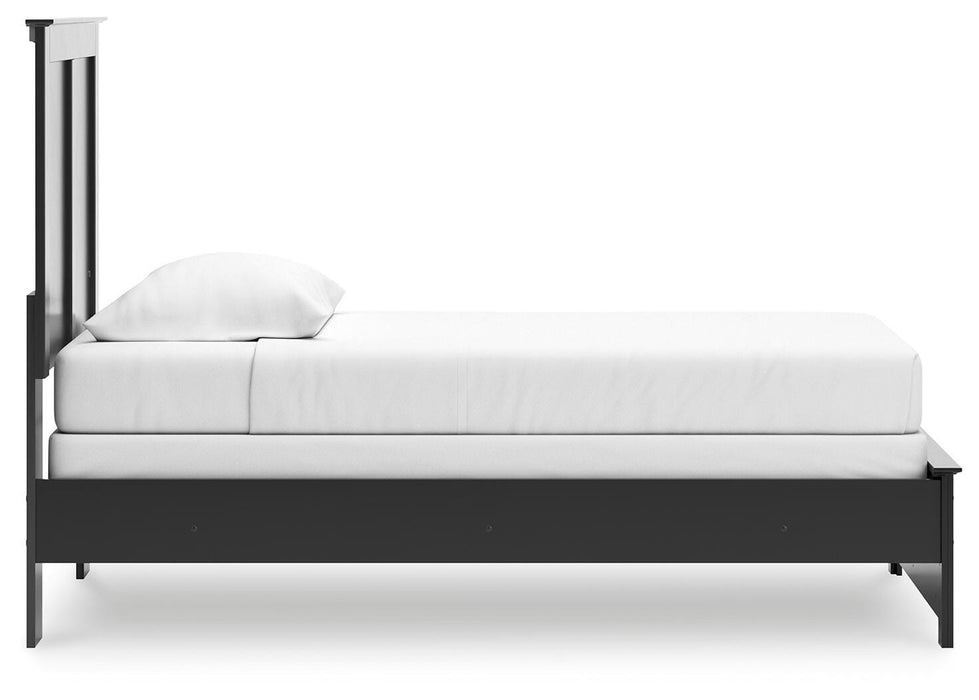 Maribel Twin Panel Bed and Nightstand