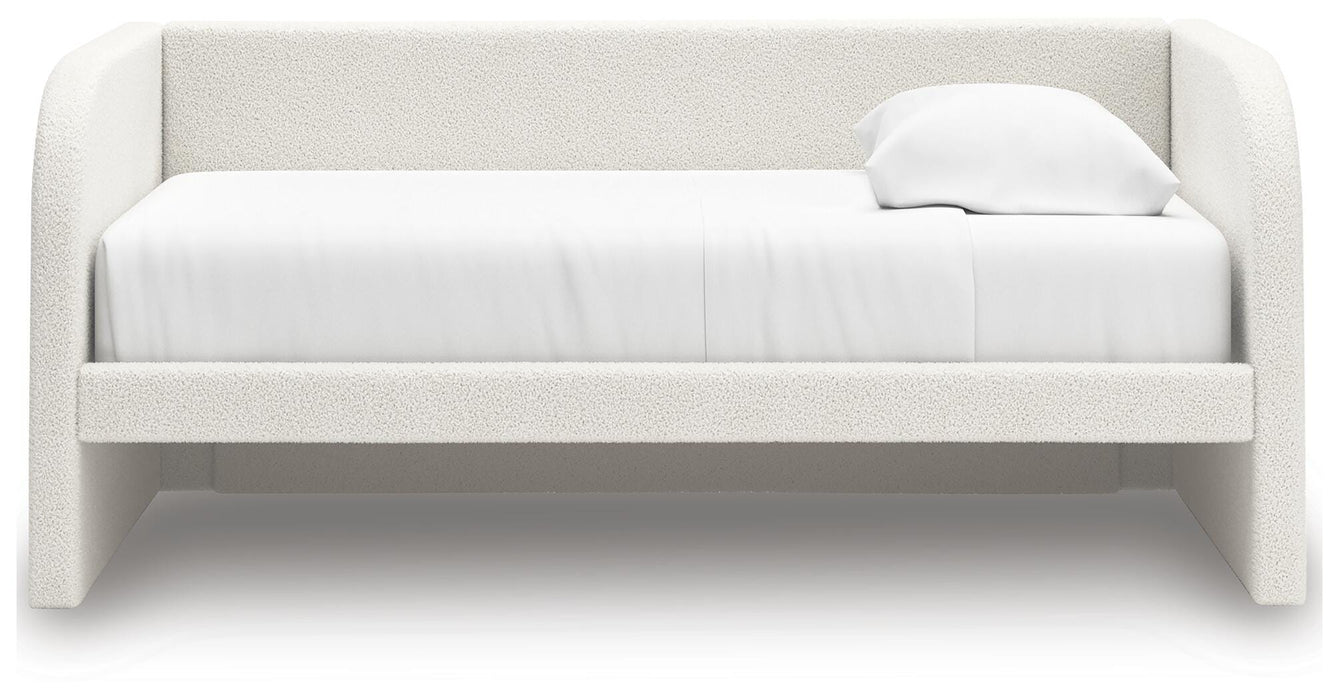 Arloster Twin Upholstered Day Bed, Dresser and Mirror