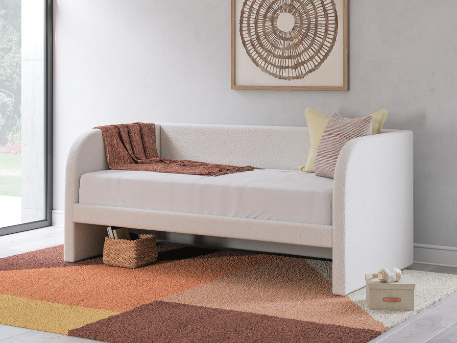 Arloster Twin Upholstered Day Bed, Dresser and Mirror