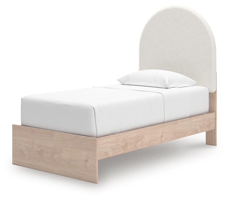 Shapella Twin Upholstered Panel Bed