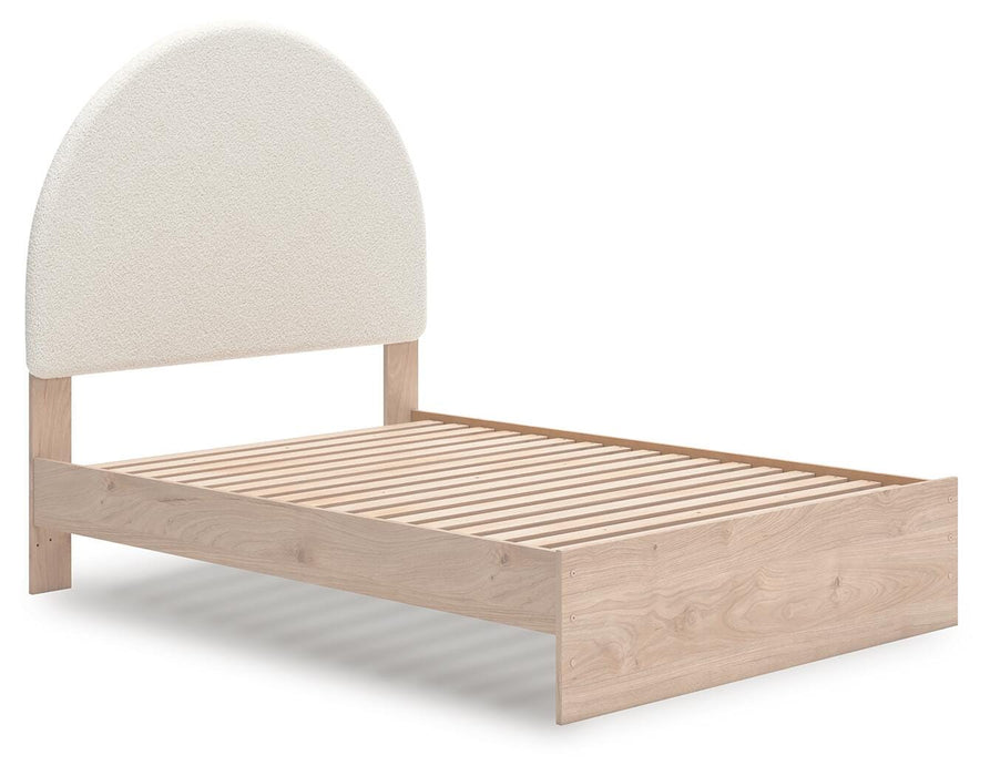 Arloster Full Upholstered Panel Bed, Dresser and Mirror