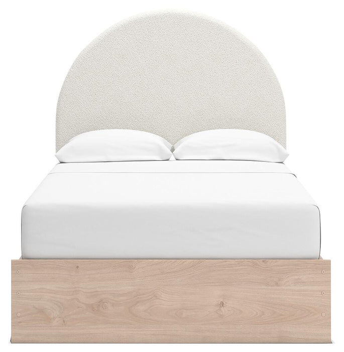 Arloster Full Upholstered Panel Bed, Dresser and Mirror