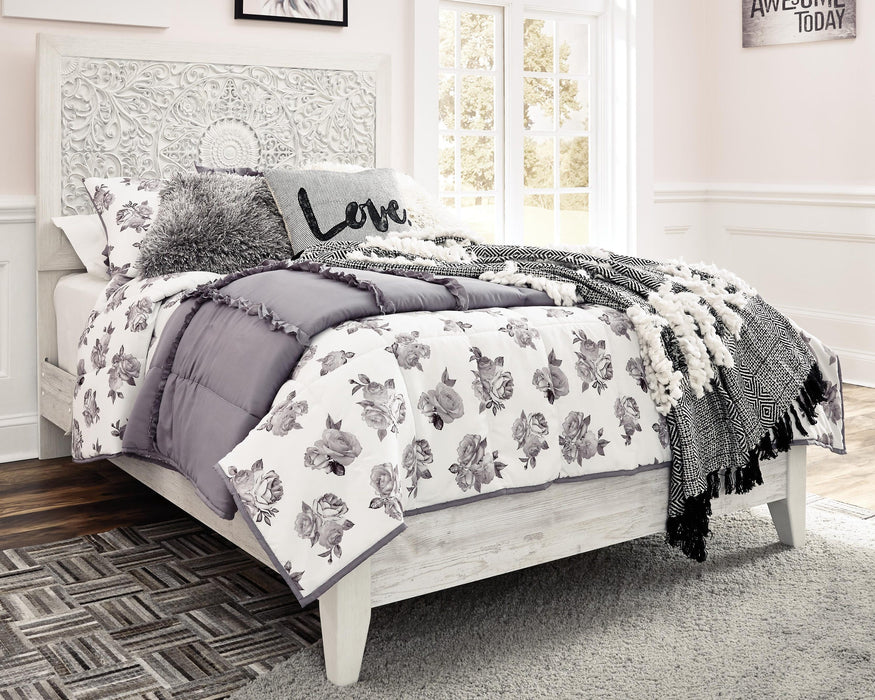 Paxberry Full Panel Bed and Nightstand