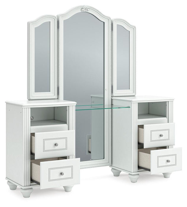 Kozlani Vanity, Mirror and Stool