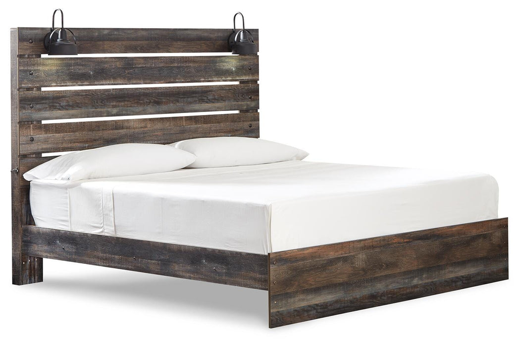 Drystan King Panel Bed and 2 Nightstands