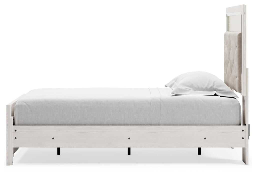 Altyra Twin Upholstered Panel Bed and 2 Nightstands