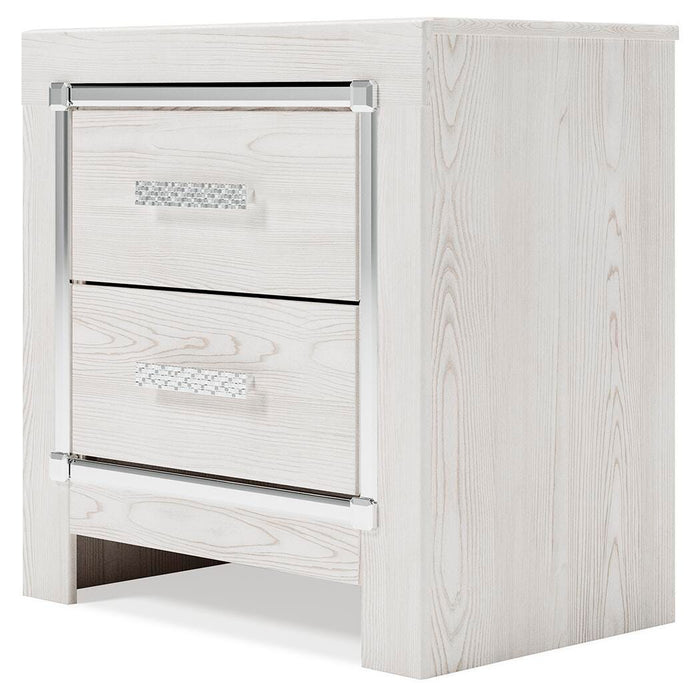 Altyra Twin Upholstered Panel Bed and 2 Nightstands