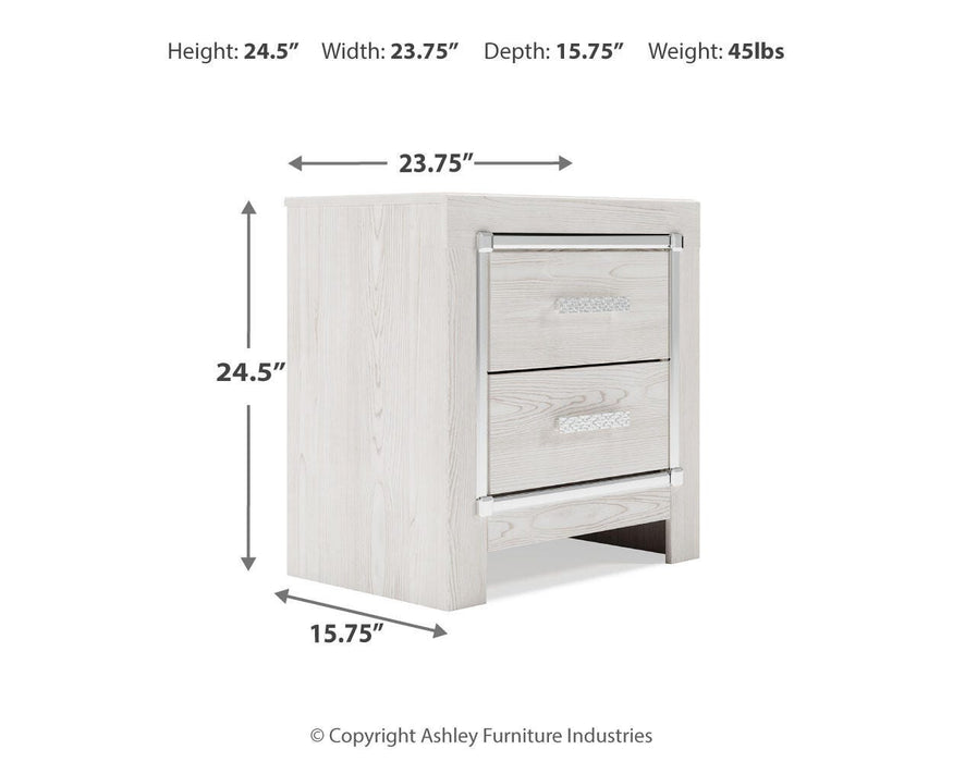 Altyra Twin Upholstered Panel Bed and 2 Nightstands