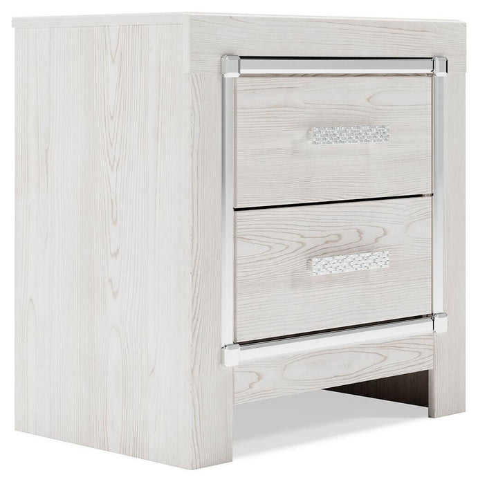 Altyra Twin Upholstered Panel Bed and 2 Nightstands