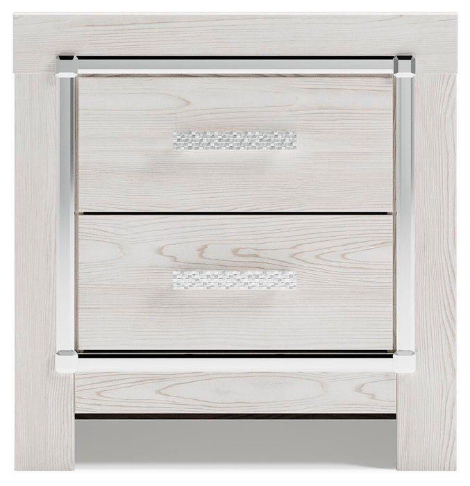 Altyra Twin Upholstered Panel Bed and 2 Nightstands
