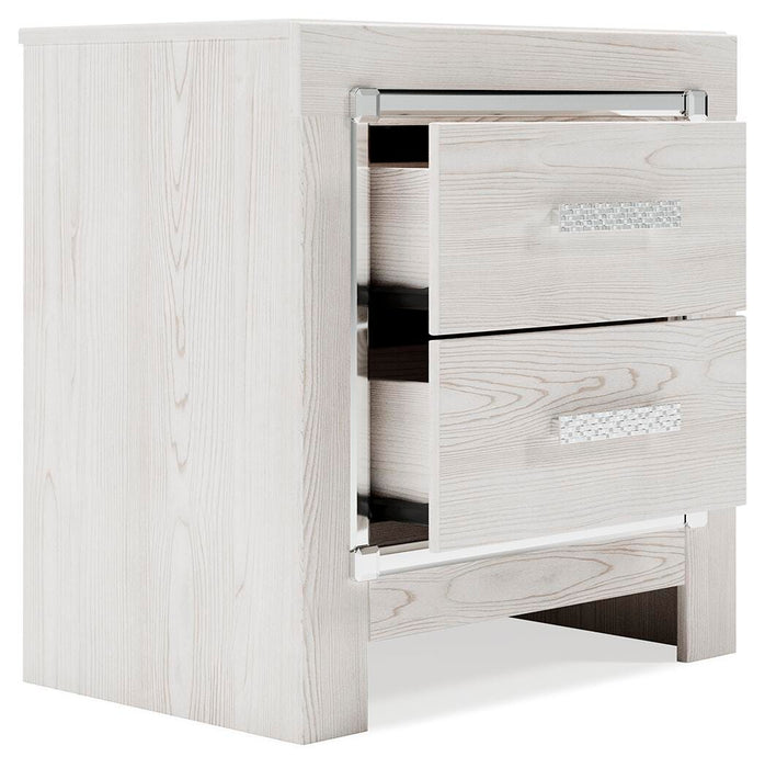 Altyra Twin Upholstered Panel Bed and 2 Nightstands