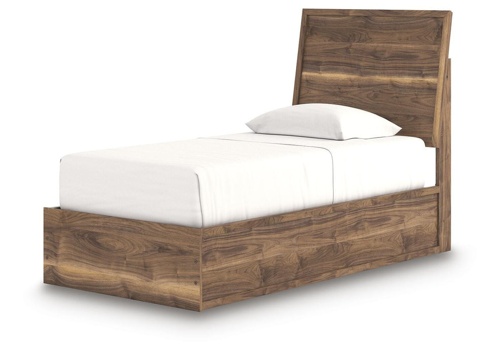 Chirason Twin Panel Platform Bed, Dresser and Mirror