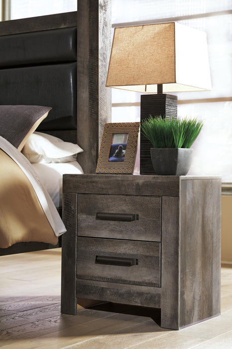 Wynnlow Twin Crossbuck Panel Bed and 2 Nightstands