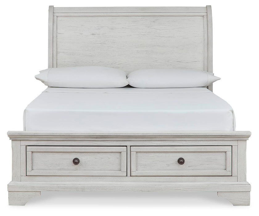Robbinsdale Full Storage Bed and Nightstand