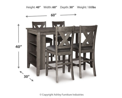 Caitbrook 5-Piece Counter Height Dining Package