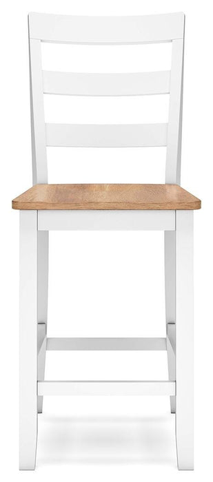 Gesthaven Counter Height Dining Table and 2 Barstools