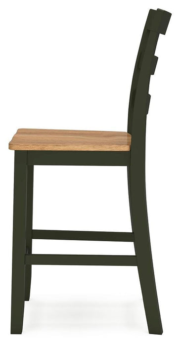 Gesthaven Counter Height Dining Table and 2 Barstools