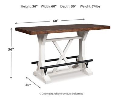 Valebeck 5-Piece Counter Height Dining Package