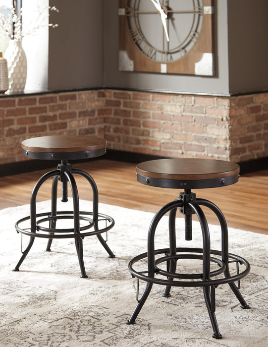 Valebeck Counter Height Dining Table and 4 Barstools