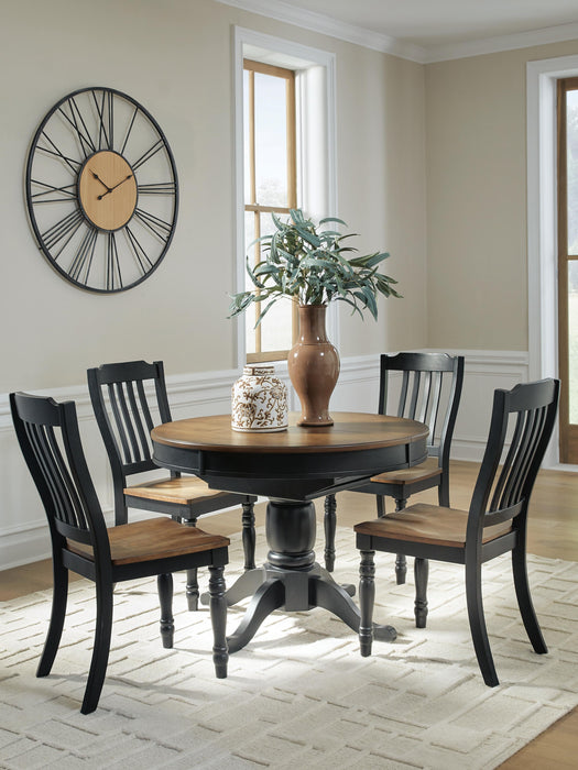 Clorazi Extension Dining Table and 4 Chairs