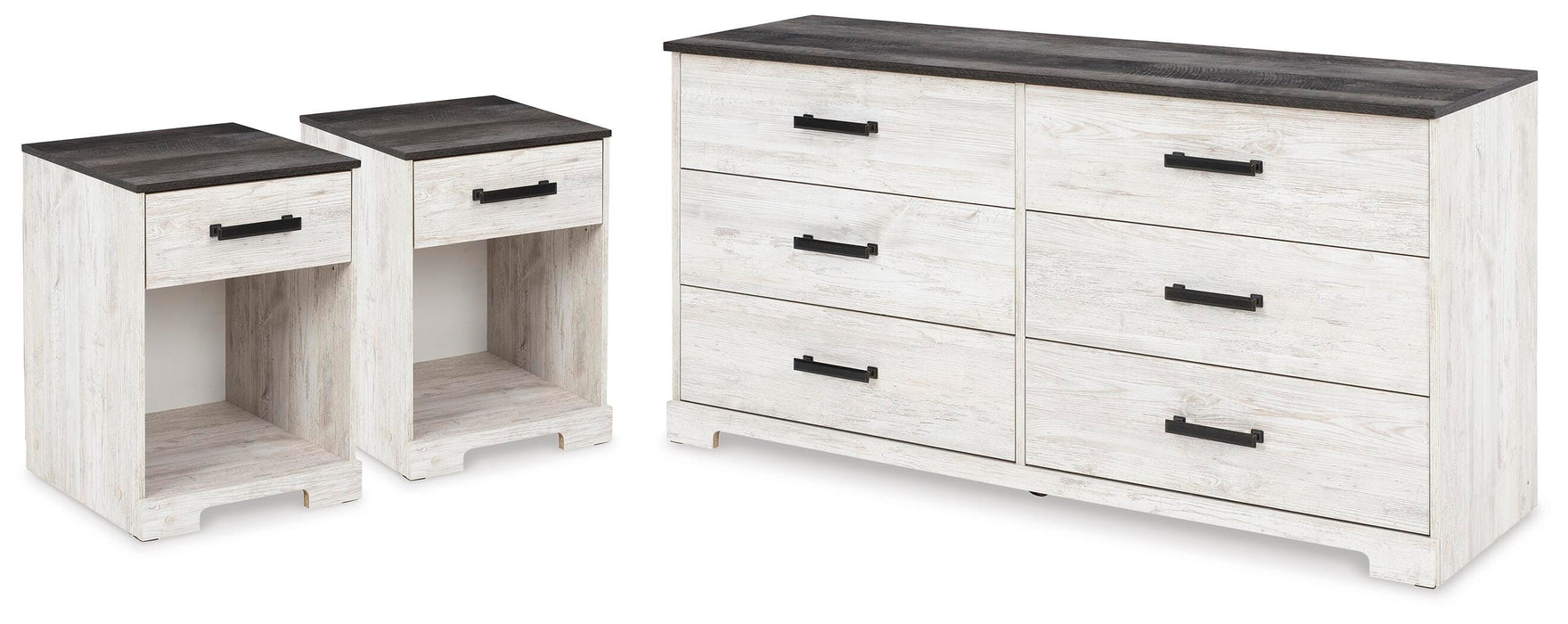 Shawburn Dresser and 2 Nightstands