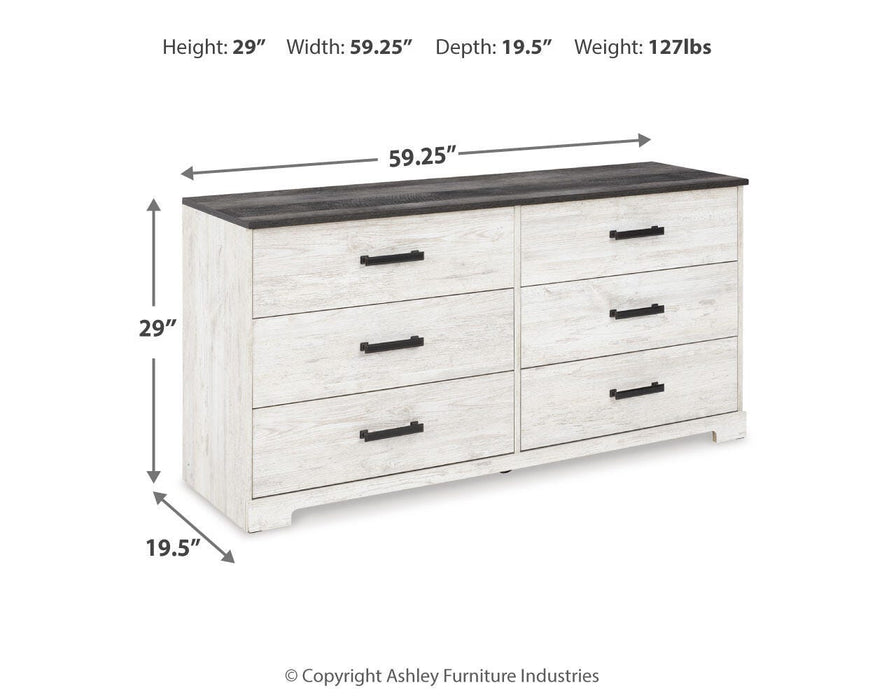 Shawburn Dresser and 2 Nightstands