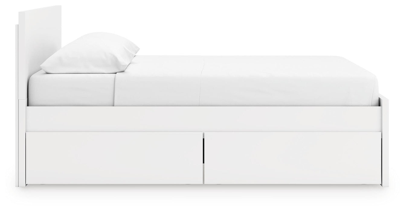 Onita King Panel Platform Bed with 2 Side Storage
