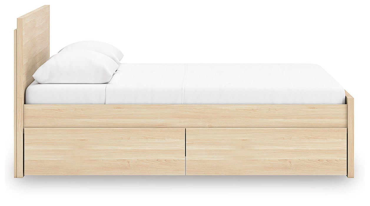 Onita Full Panel Platform Bed with 2 Side Storage