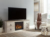 Willowton Whitewash TV Stand w/Fire image