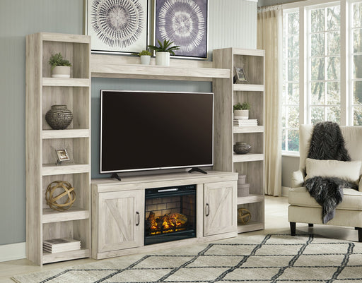 Bellaby Whitewash TV Stand w/Fire image