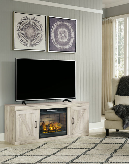 Bellaby Whitewash TV Stand w/Fire image