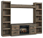 Trinell Brown TV Stand w/Fire image