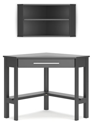 Otaska Home Office Corner Desk with Bookcase