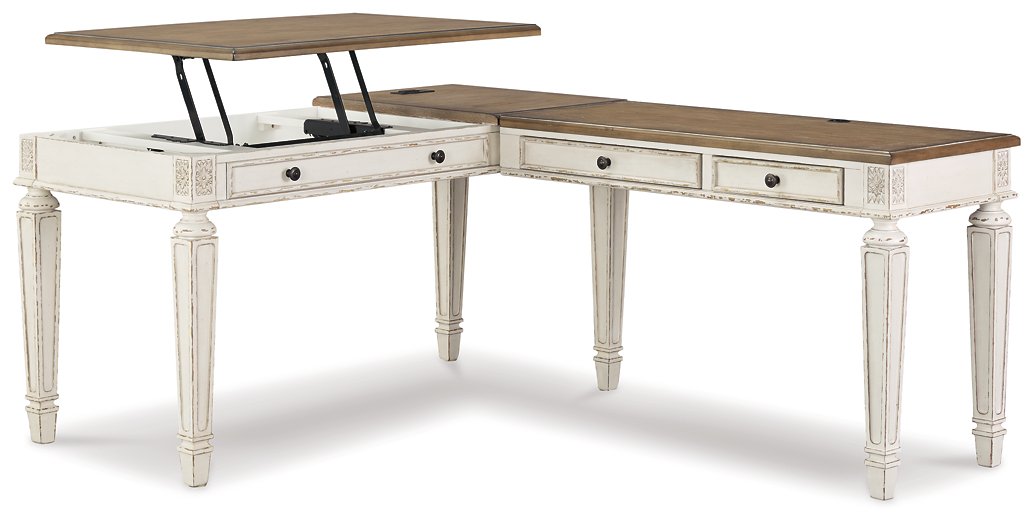 Realyn White/Brown Desk image