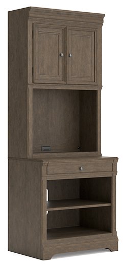 Janismore Weathered Gray Bookcase image