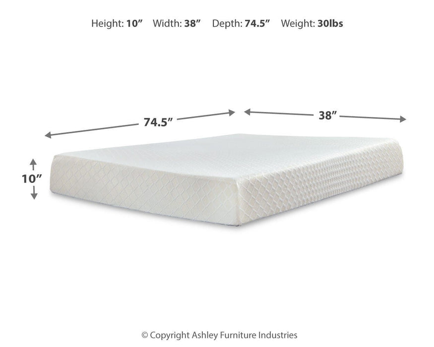 10 Inch Chime Memory Foam Twin Mattress in a Box