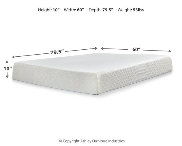10 Inch Chime Memory Foam Mattress in a Box
