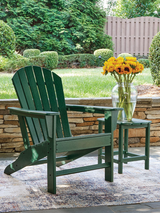 Sundown Shores Green Sundown Shores Adirondack Chair with End table image