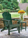 Sundown Shores Green Sundown Shores Adirondack Chair with End table image