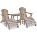 Sundown Treasure Driftwood Sundown Treasure 2 Outdoor Adirondack Chairs and Ottomans with Side Table image