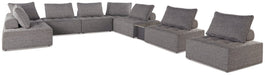 Bree Zee Brown Bree Zee 8-Piece Outdoor Sectional with Lounge Chair image