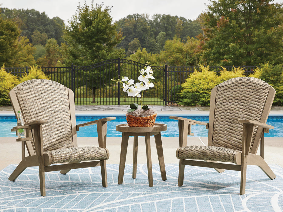 Marina Sun Beige Marina Sun 2 Adirondack Chairs with End table image