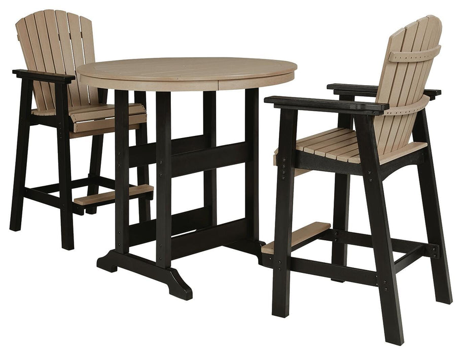 Fairen Trail Outdoor Counter Height Dining Table with 2 Barstools