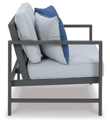 Fynnegan Outdoor Loveseat with Table (Set of 2)