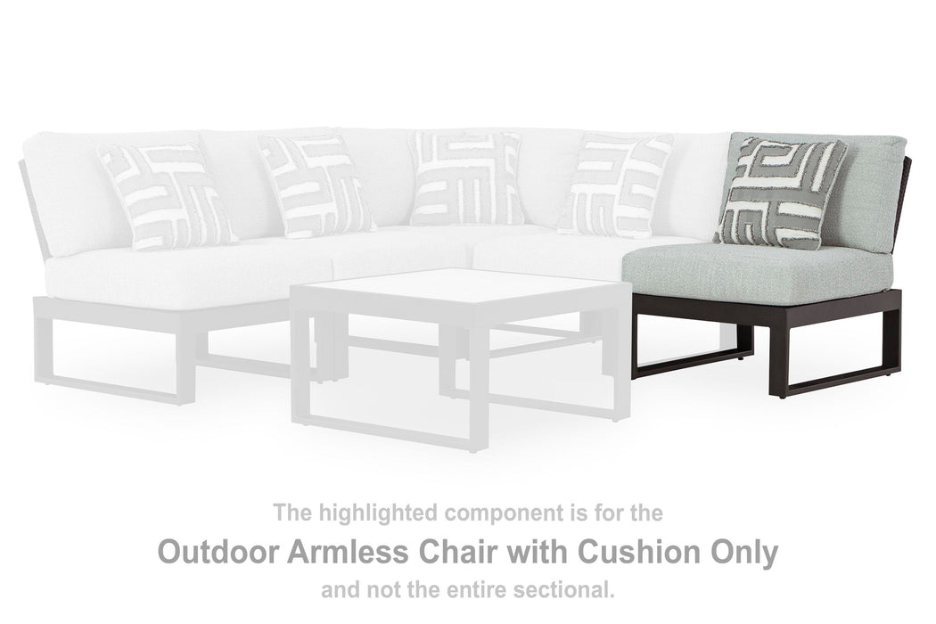 Beachloft Outdoor Armless Chair with Cushion