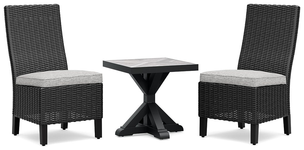 Beachcroft Black/Light Gray Beachcroft 2 Outdoor Chairs with End Table image
