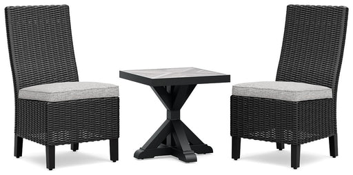 Beachcroft Black/Light Gray Beachcroft 2 Outdoor Chairs with End Table image