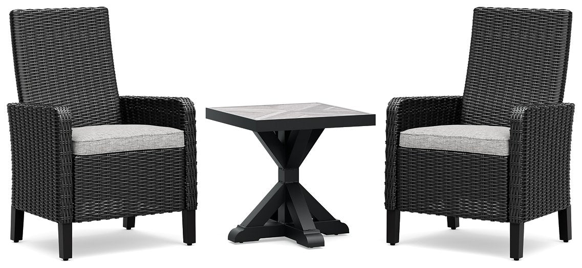 Beachcroft Black/Light Gray Beachcroft 2 Outdoor Chairs with End Table image