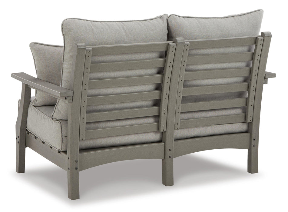 Visola Outdoor Loveseat, 2 Lounge Chairs and Coffee Table